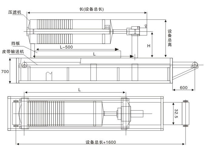 一次性全部拉開振打卸餅壓濾機(jī)(圖1) 一次性全部拉開振打卸餅壓濾機(jī)(圖1)